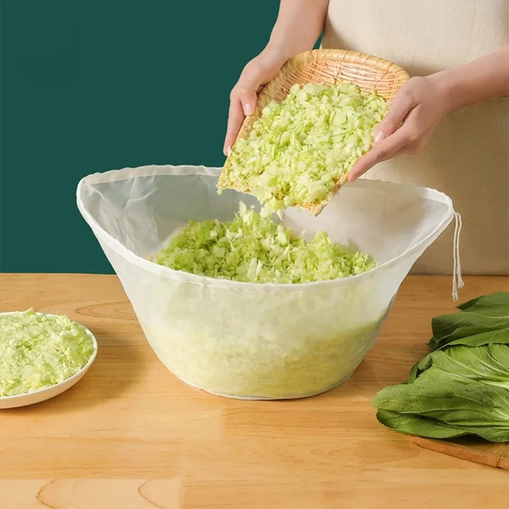 Gifts Bowl Shape Cheese Cloth Bag Reusable with Closed Edges Mesh Bag Fine Mesh Food Dehydrat Strainer Cooking Tool