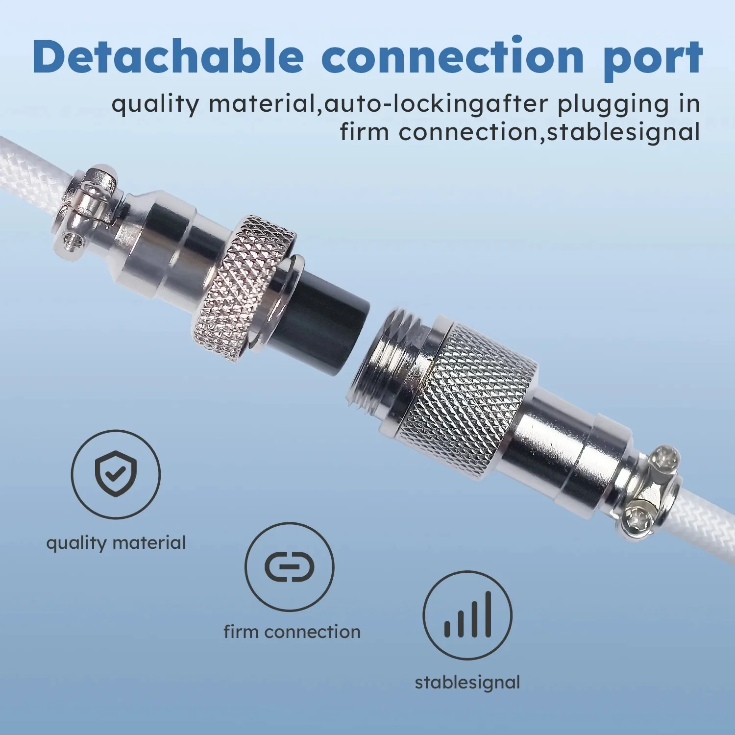 Mechanical Keyboard Coiled Cable USB A to TYPE-C Braided Cable Custom Coiled USB Cable Desktop Computer Aviation Connector Cord