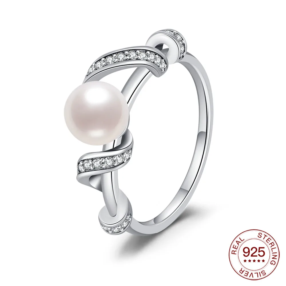 Women's 925 Sterling Silver Pearl Ring