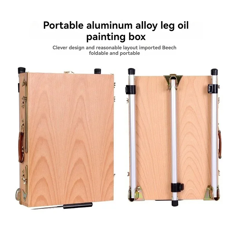 Portable Aluminum Alloy Art Easel, Outdoor Sketch & Oil Painting Box Frame, Foldable Artist Drawing Easel