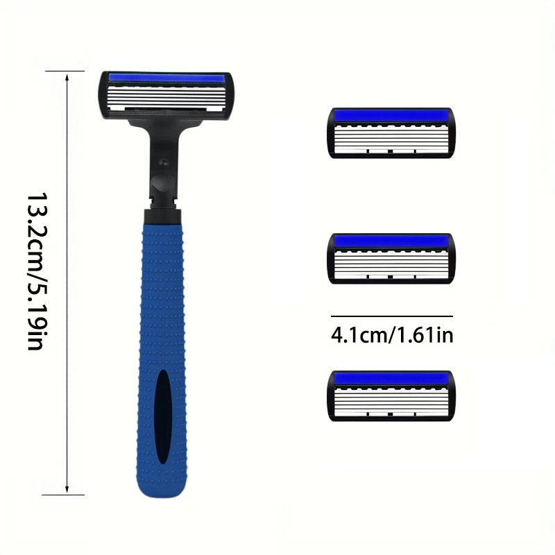 Men's Safety Shaver Blade, Stainless Steel Manual Shaver, Suitable for Mixed Skin, Hair Removal, and Shaving Accessories - view 3