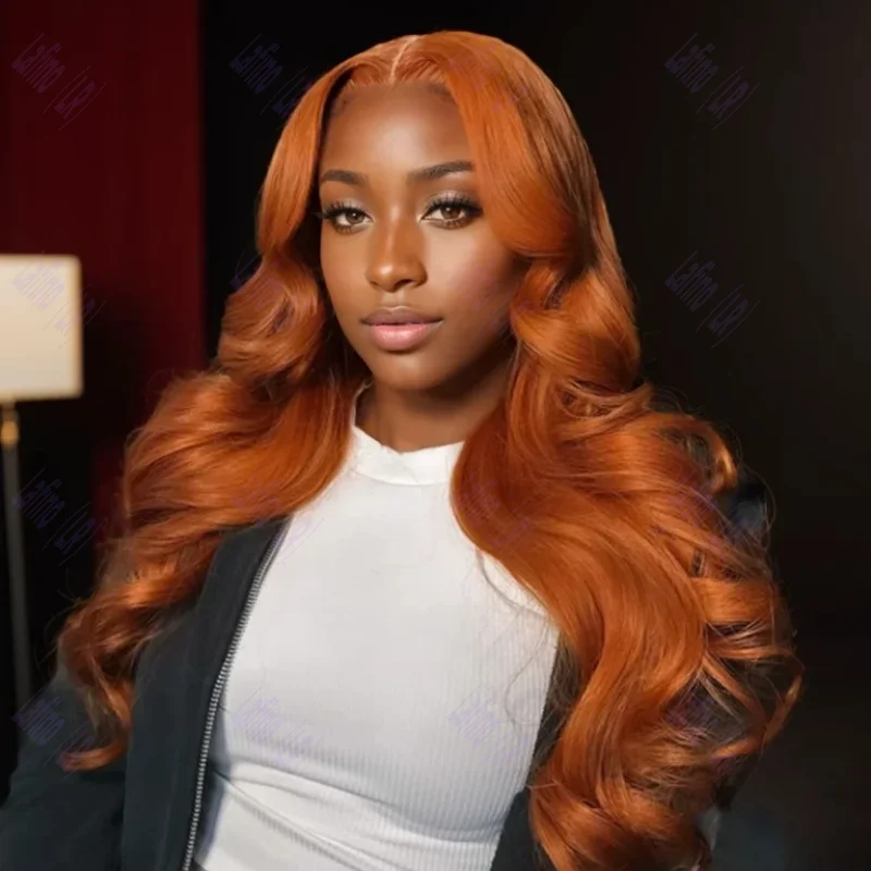 

HD Transparent 13x6 Straight Lace Frontal Ginger Wigs 100% Human Hair Colored Brazilian Front Cheap Wig on Sale For Women Choice