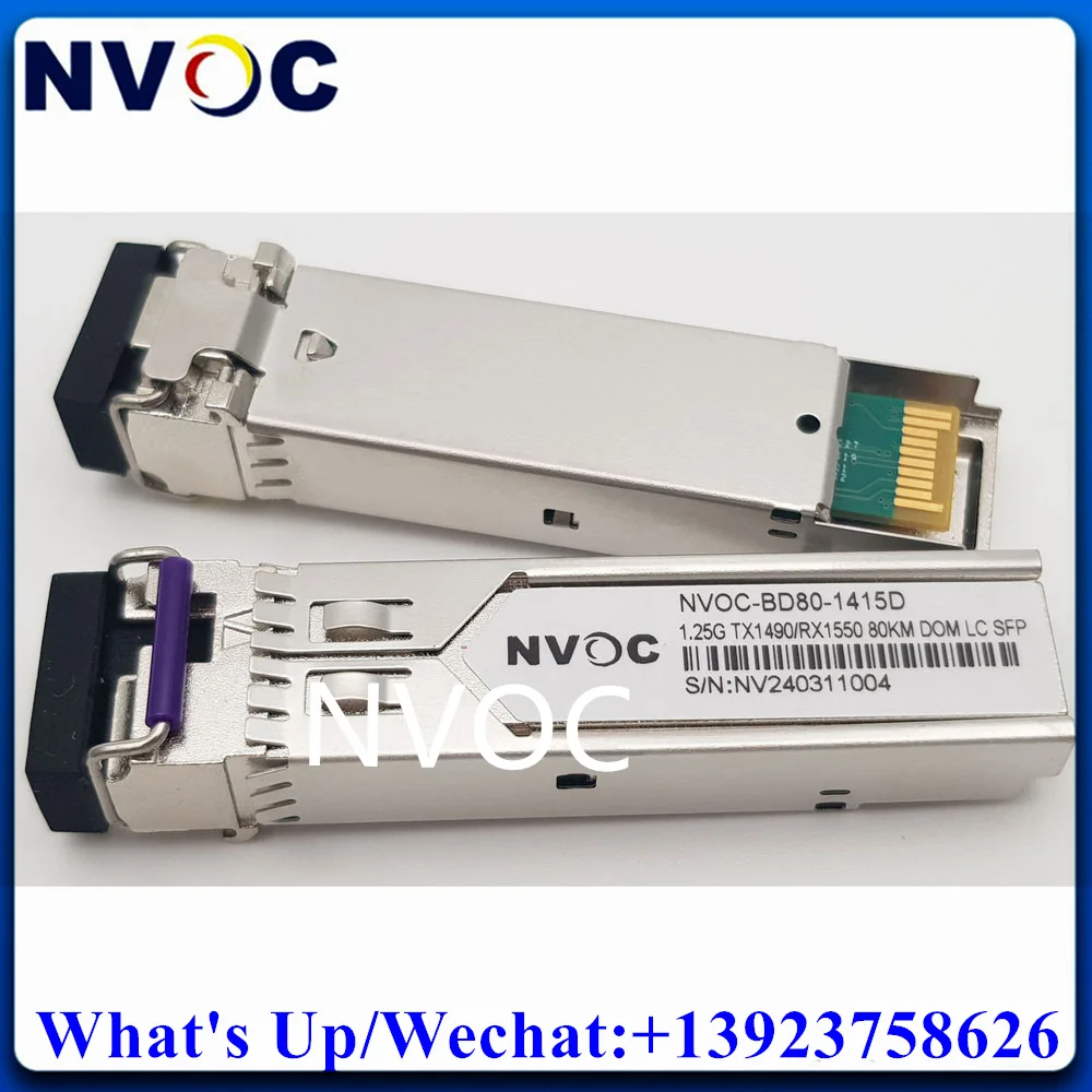 Imagem -02 - Único Transceptor de Fibra Singlemode para o Interruptor 1.25g Sfp 80km Bidi 1490nm 1550nm Wdm 1g 80km Sfp lc Módulo para o Interruptor