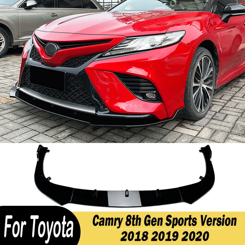 

For Toyota Camry 8th Gen Sports Version 2018 2019 2020 Car Front Lower Bumper Spoiler Lip Diffuser Splitter Body Kits