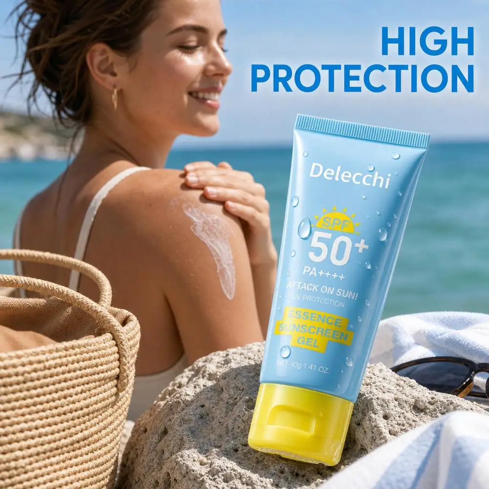 Sunscreen Gel SPF50+ PA++++ UVA UVB Defense Waterproof Sweatproof Facial Moisturizing Sunblock UV Protection Skin Care