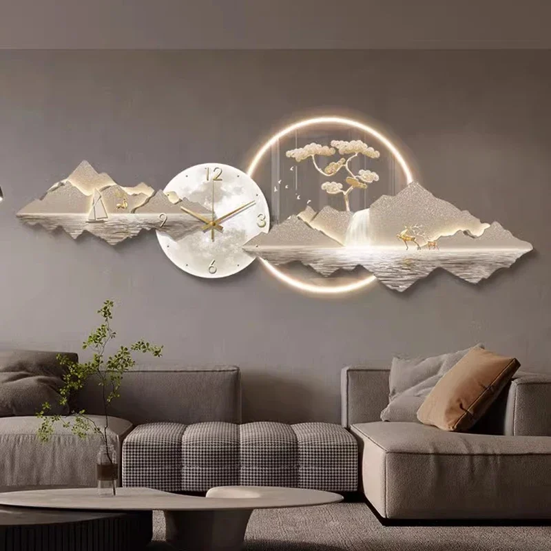 Led Luxury Wall Clocks Mechanism Interior Modern Aesthetic Creative Wall Watch Nordic Restaurant Reloj De Pared Room Decorations