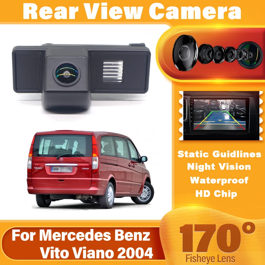 Cámara de marcha atrás CCD de 170 grados para Mercedes Benz Vito Viano 2004 cámara de visión trasera de coche cámara de marcha atrás