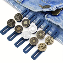 4pcs Pants Extender Button Waistband For Jeans, Collars, Cuffs No Sew Metal Retractable Buttons （16 style you can chooose）
