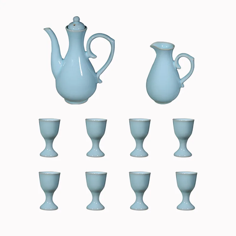 

Porcelain ceramic highend wine glass set home gift box wine dispenser wine jug wine