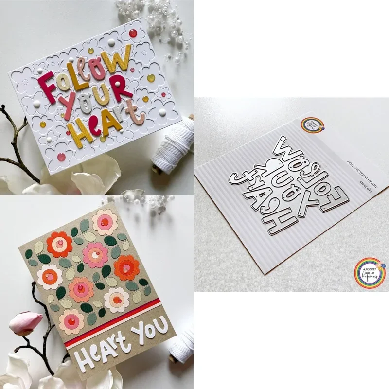 Er is ook een paar kleine oorkappen bovenop de wekker. Nieuwe aanwinst 2026 metaal snijmal scrapbooking DIY decoratie.
