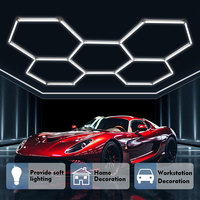 24PCS hexagon led lighting Honeycomb Led Lamp Auto Shop Repair Room Living Room Ceiling Car lights Wall Decoration Lighting