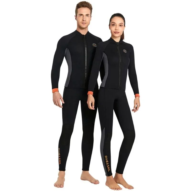 

3mm Mens Womens Neoprene Wetsuit Long Sleeve Warm Thickened Split Diving Suit Scuba Diving Surf Suit Sunscreen Swimwear