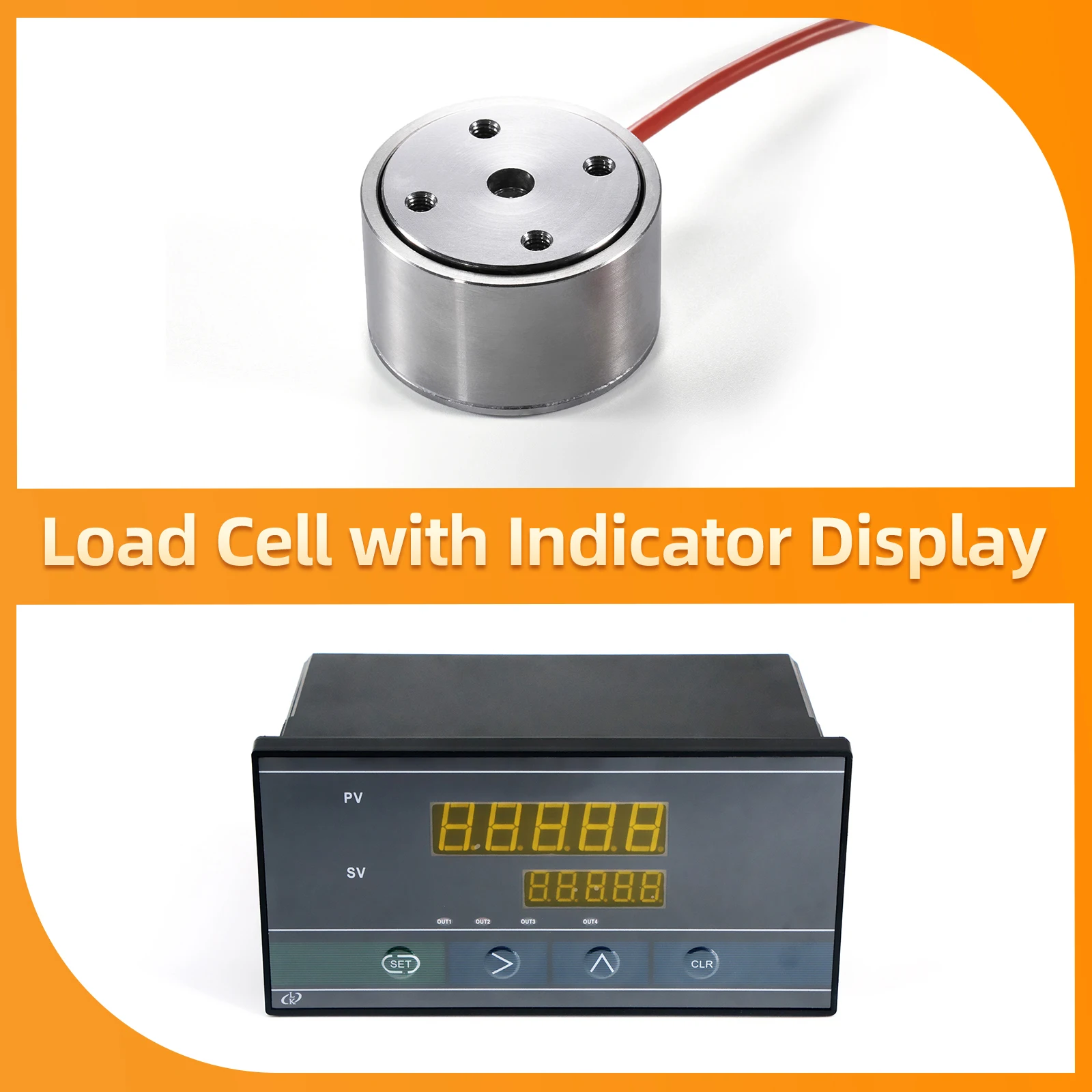 

Micro Load Cell Sensor with Indicator Display,Test the Pressure Tension Gravity Sensor 5KG 10KG 20KG 30KG 50KG 100KG 200KG 300KG