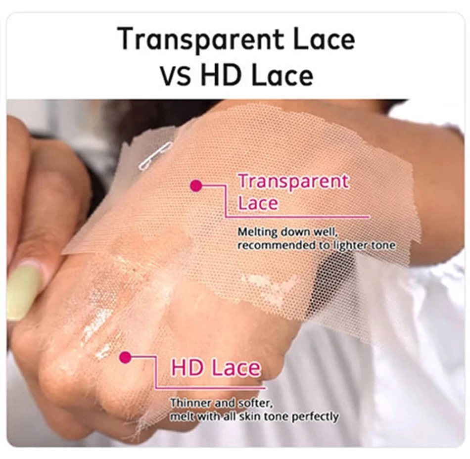 透明300密度ボーンストレート13x4レースフロントウィッグ生え際処理済み13x6 HDレースフロントウィッグブラジル人毛女性用