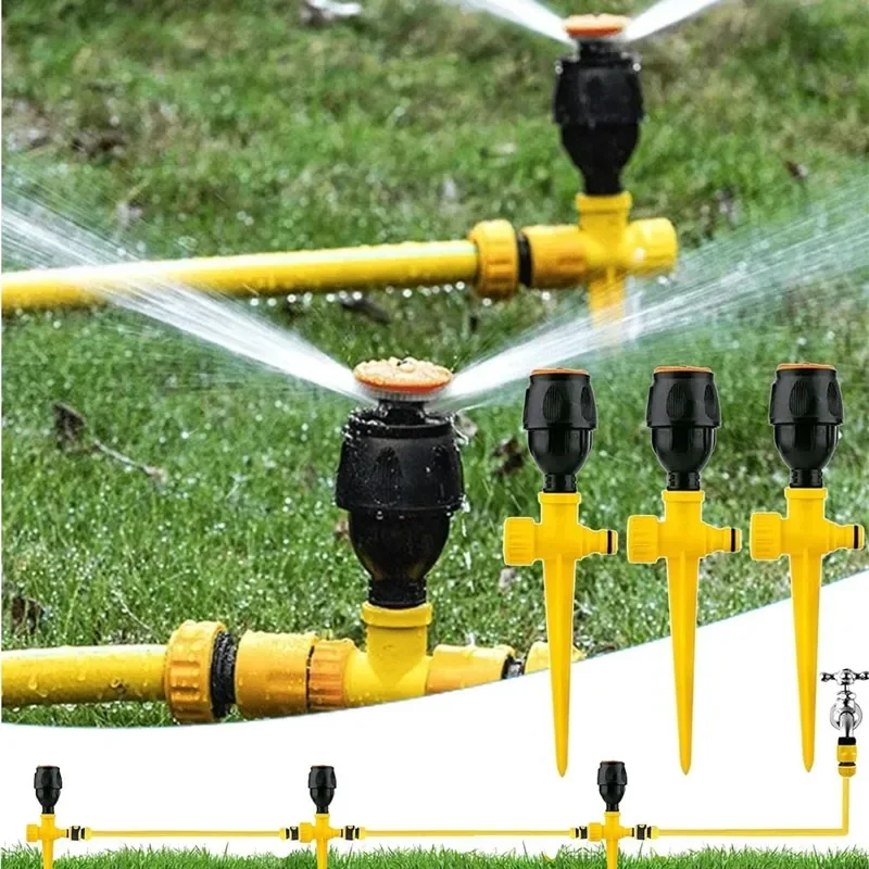 Automatic Rotating Sprinkler 360 Degree Garden Watering Nozzle Gardening Irrigation Watering Flowers Watering Vegetables