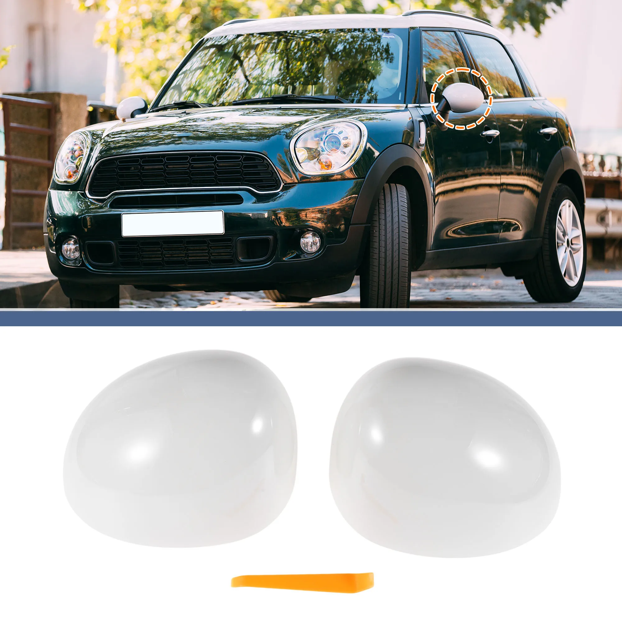 

UXCELL Замена крышки левого и правого зеркала, белая для Mini F54 Clubman 2014-07/2019