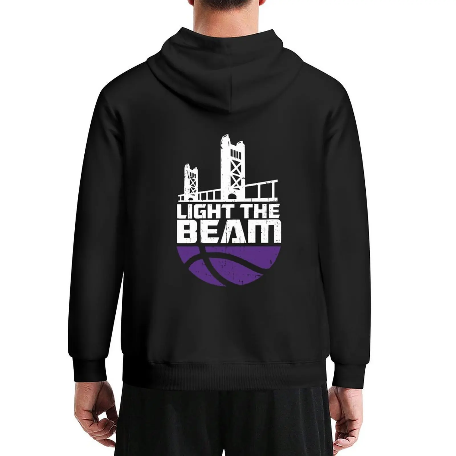 

Light The Beam - Sacramento Basketball Hoodie men clothing hooded shirt men's clothing men's winter sweater hoodie oversize
