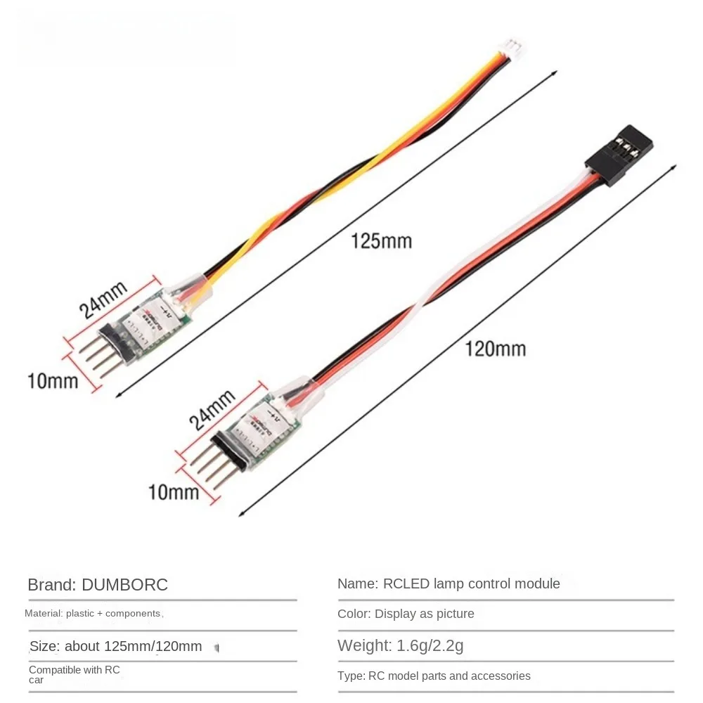 Simulazione Controller luce LED per auto 3CH Interruttore di controllo luci facile da usare Accensione/spegnimento Parti di aerei ad ala fissa RC