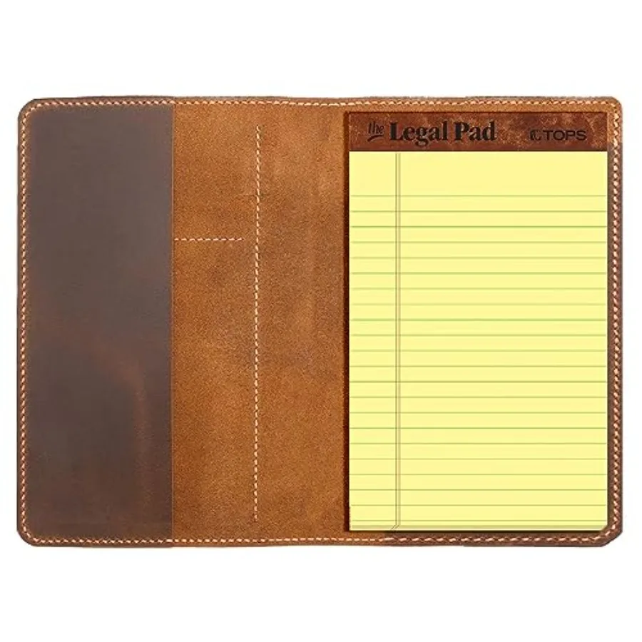 

Genuine Leather Notebook Notepad Cover for TOPS The Legal Pad Writing Pads Docket 5" x 8" Cover retro real leather portfolio fo