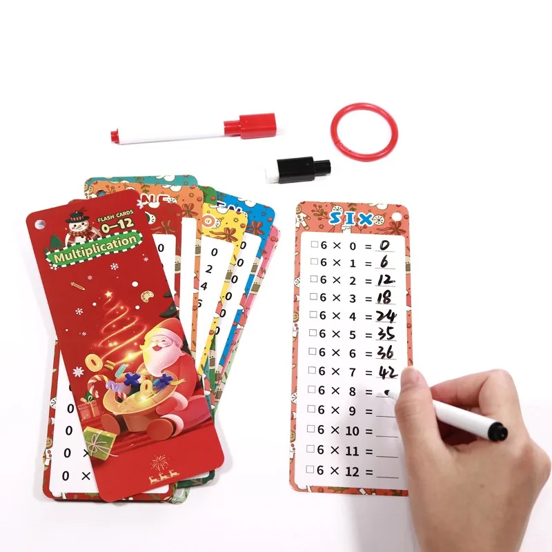 《Christmas gift math study cards》Christmas Gift Math Study Cards For Holiday Learning Fun And Educational Present For Kids