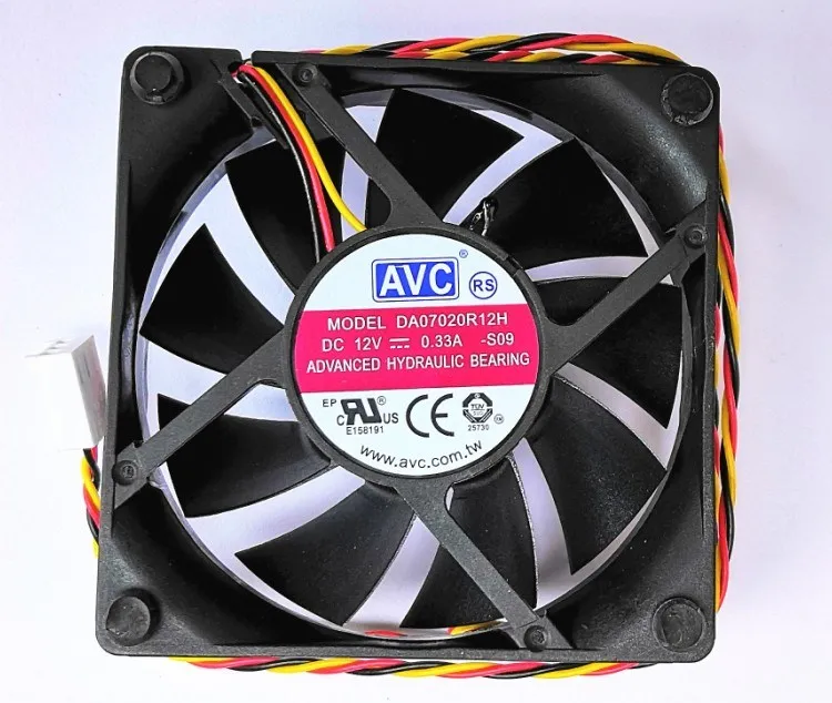 DA07020R12H New For AVC 7020 7mm Fan Cooling 3-Wire Thermal Temperature Control 12V 0.33A 4500RPM