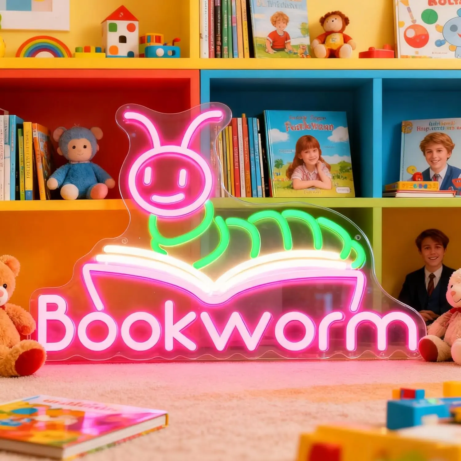 本好きネオンサイン-アクリル調光ledネオンライト-usb-ペットショップ-ブティック-店舗-マンケイブ-パーティー-壁飾り-本好きギフト