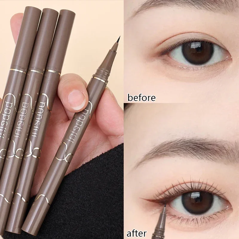 Stylo Eyeliner Liquide à Tête Ultra-Fine, Waterproof, Durable, vaccage Rapide, 256 Eyeliner Noir, Cils betérieurs, Maquillage des Yeux, Cosmétiques, 1Pc