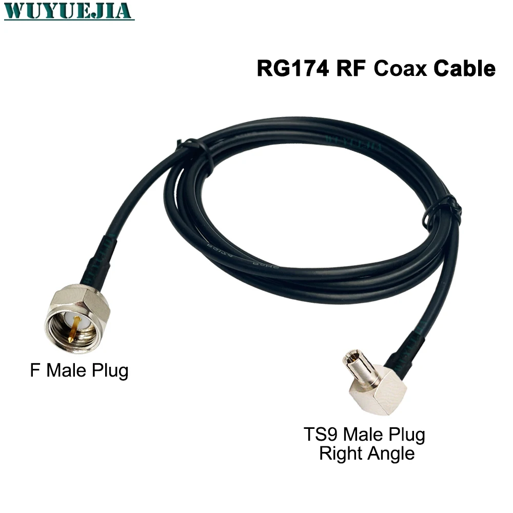 10cm~10Meters F Female Jack to TS9 / CRC9 Male Plug Connector 50ohm RG-174 Coaxial Cable For GPS / 4G LTE Antenna Extension Wire