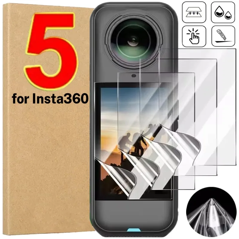 

1-10PCS Anti-Scratch Hydrpgel Films for Insta 360 Insta360 X5 Soft Screen Protectors for Insta360X5 HD Protective Film Not Glass