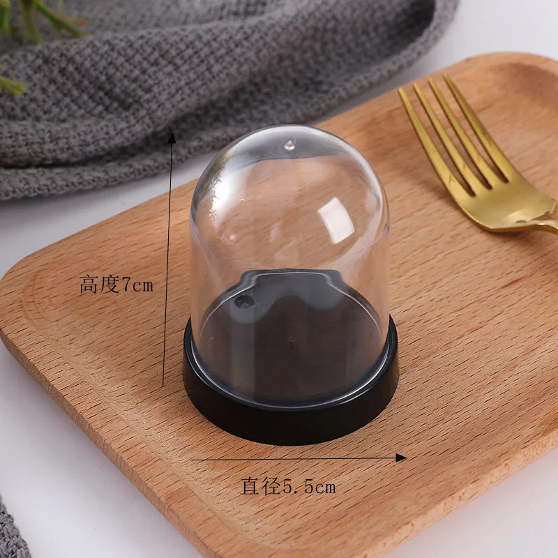 Poppenhuis Mini Halve Koepel Glazen Deksel Taart Bloem Display Cloche Bell Jar Fles Onsterfelijke Plantenhouder Doos 2st/lot