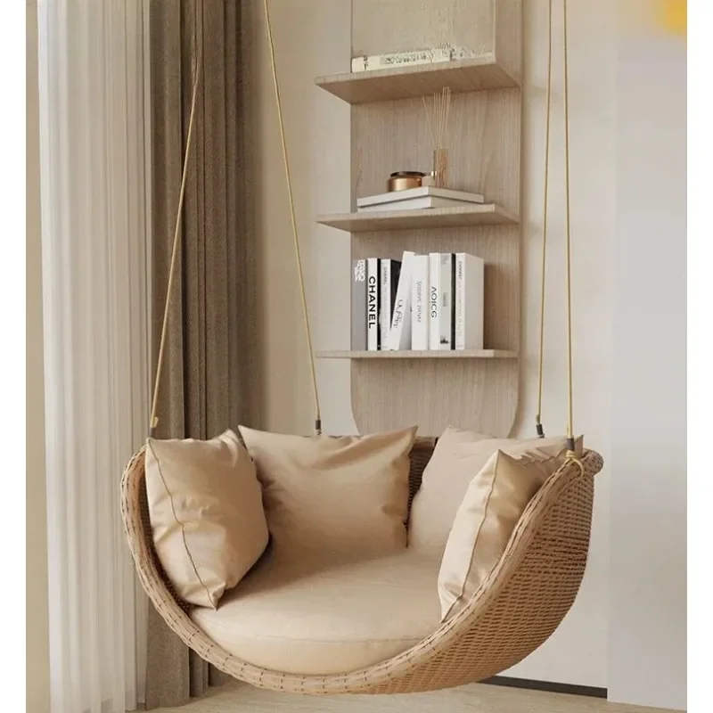 【سعر المصنع】سلة معلقة متأرجحة خارجية معلقة شرفة داخلية مقعد من الخيزران غير رسمي كرسي من الخيزران كرسي فردي داخلي شمالي #3