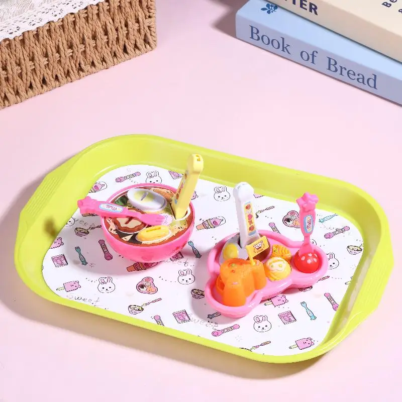 面白い模擬ディナープレート食品給餌おもちゃかわいいアイスクリームプリン弁当キットごっこ遊びおもちゃ子供のためのギフト