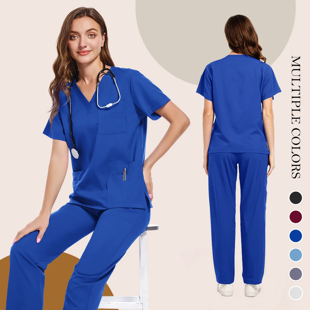 Uniforme de enfermera para mujer, sudadera médica para médico de Hospital, pantalones de enfermería, uniformes de taller Unisex, ropa de trabajo de SPA de belleza, nuevo