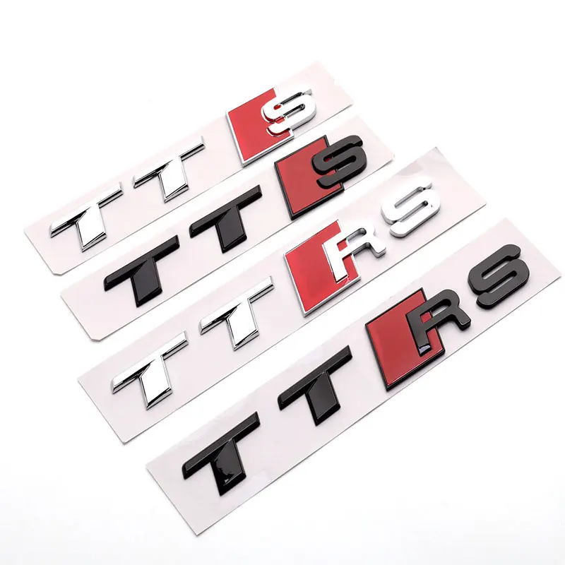 

TTS TTRS TT letter emblem car stickers For audi TT sports modified sports version trunk rear label car accessories decoration