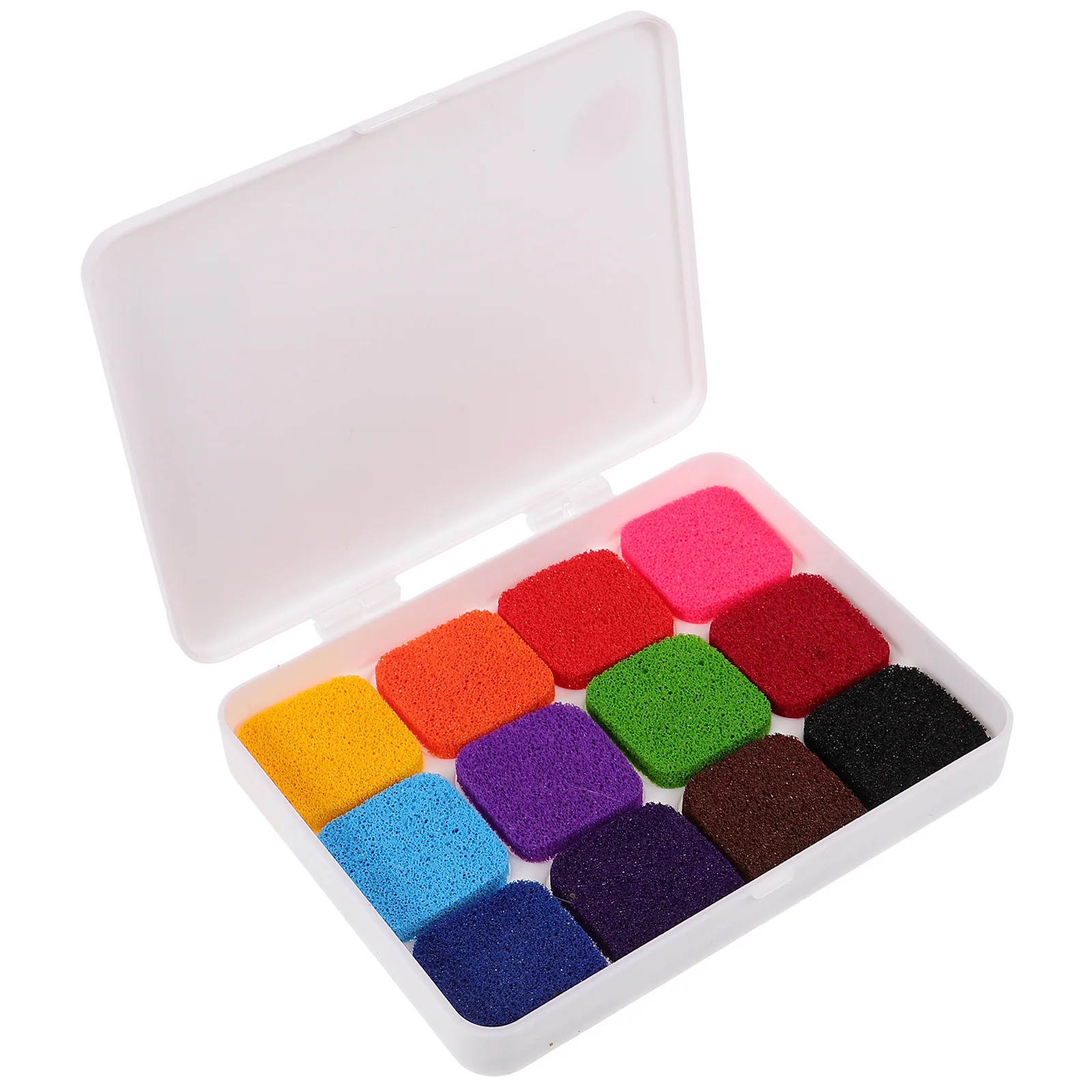 1Set 12 Colors Finger Ink Pad Set Washable Bright Ink Pads for Hand Skin Fabric Paper Creative DIY Graffiti Unisex Art Projects