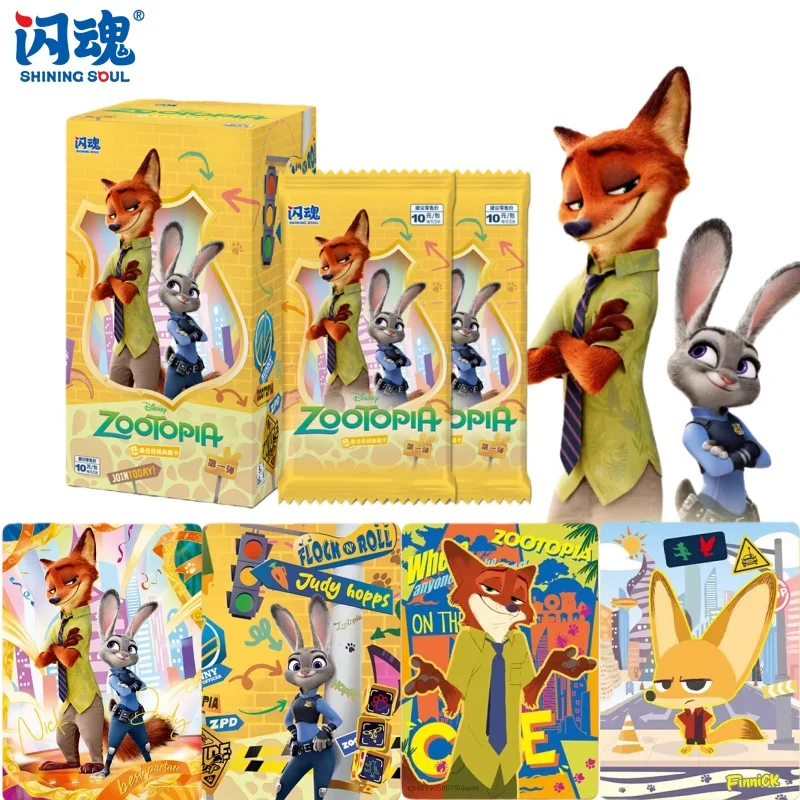 

ShiningSoul Genuine New Disney Series Cards Crazy Zootopia Best Partner Collection Card Animation Surrounding Holiday Gifts