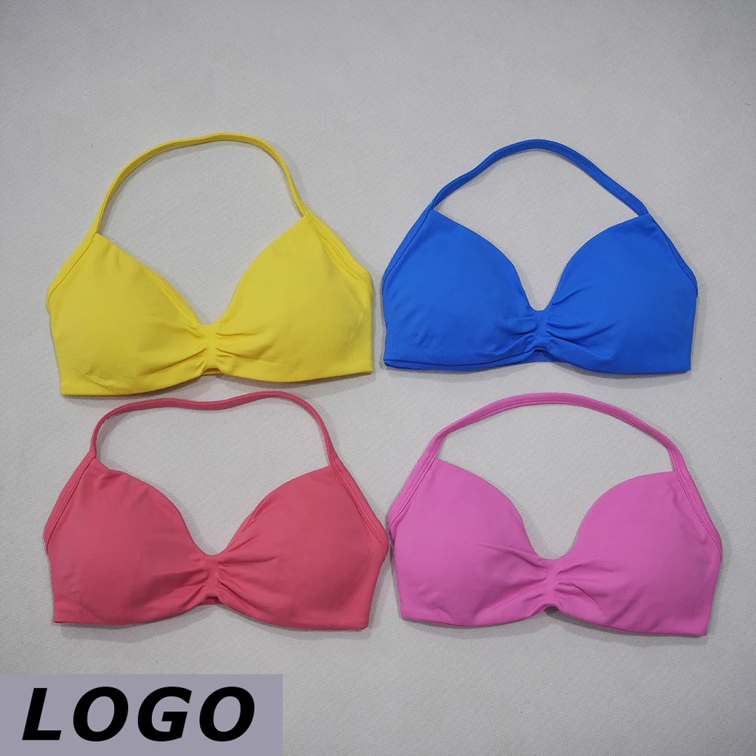 DF 2026 Summer Women Backless Push Up Sports Bra High Support Shockproof Breathable Elastic Gym Yoga Training Fitness Activewe