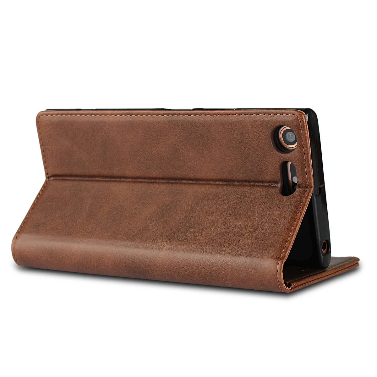 Funda de cuero para Sony Xperia XZ1 XZ Premium XZ2 funda con tapa tarjetero funda con atracción magnética funda tipo billetera