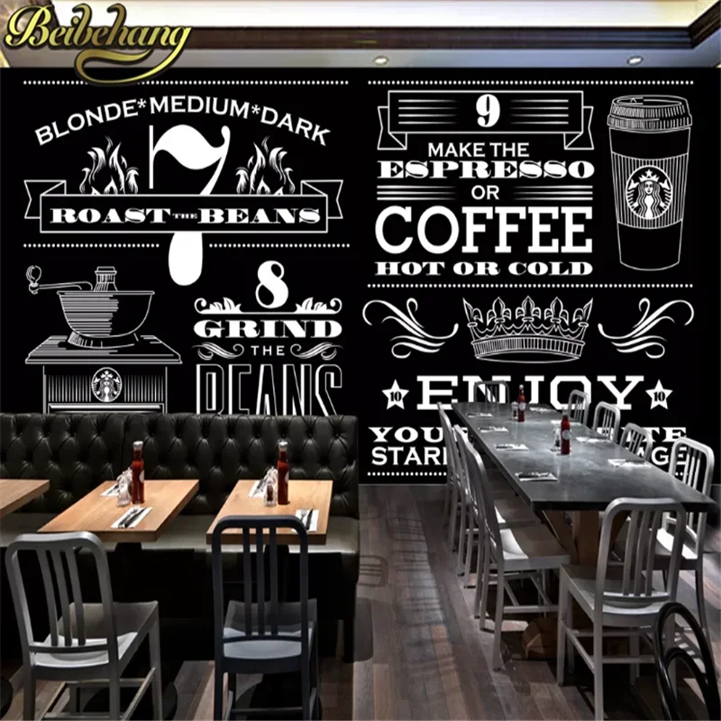 custom photo wall paper Stickers fashion gourmet fast food restaurant Western shop blackboard mural wallpaper 3D home decoration