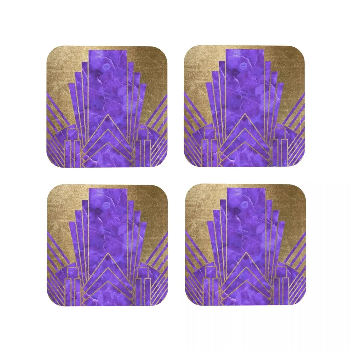 Marble Art Deco Design Coasters Coffee Mats Set of 4 Placemats Cup Tableware Decoration & Accessories Pads for Home Kitchen Bar