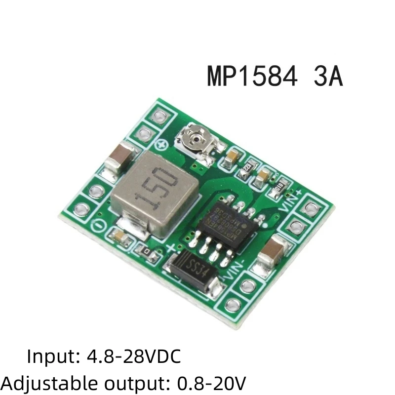 

1PCS Mini board MP1584EN adjustable step-down power module 3A DC DC 24V to 12V 9V 5V 3V model aircraft