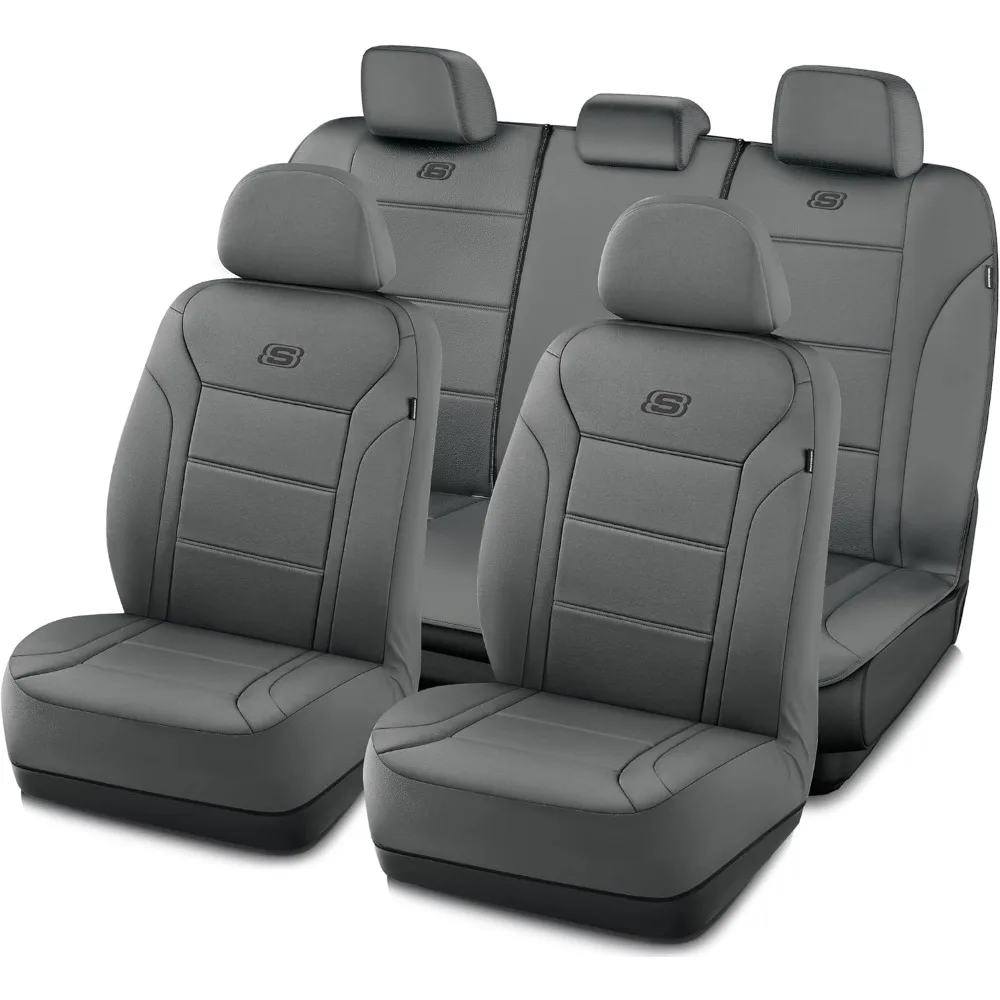 

Memory Foam and Lycra Seat Covers Set, Full Set Airbag Compatible, Automotive Comfort Protection