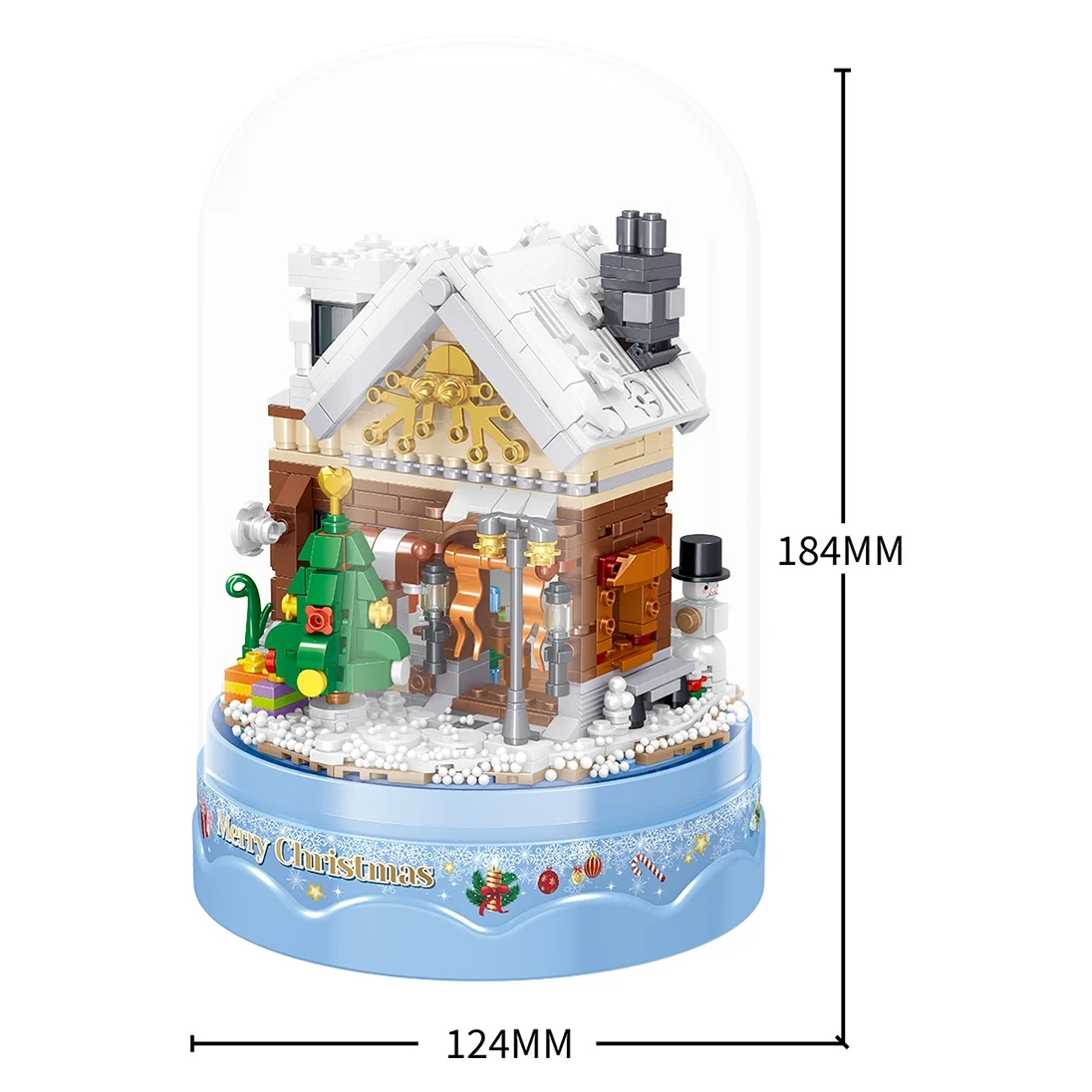 Christmas Snow music box, castle, music, snow, lights add Christmas atmosphere, the best Christmas gift