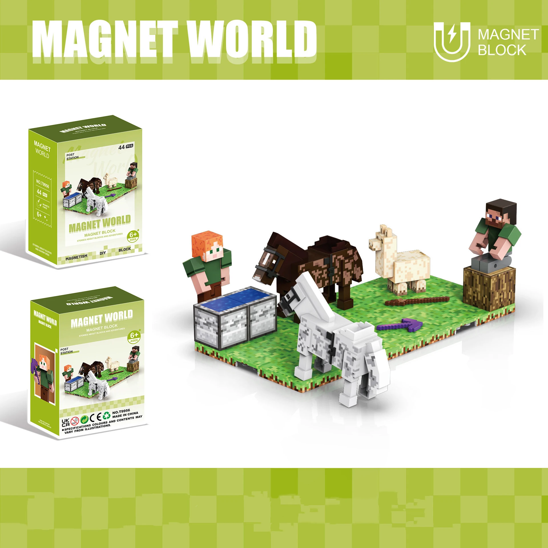 Magnetic Blocks Sets Kid Building Toys Build Mine Magnet World Model for Boys Girls STEM Montessori Sensory Cubes Toddlers Gifts