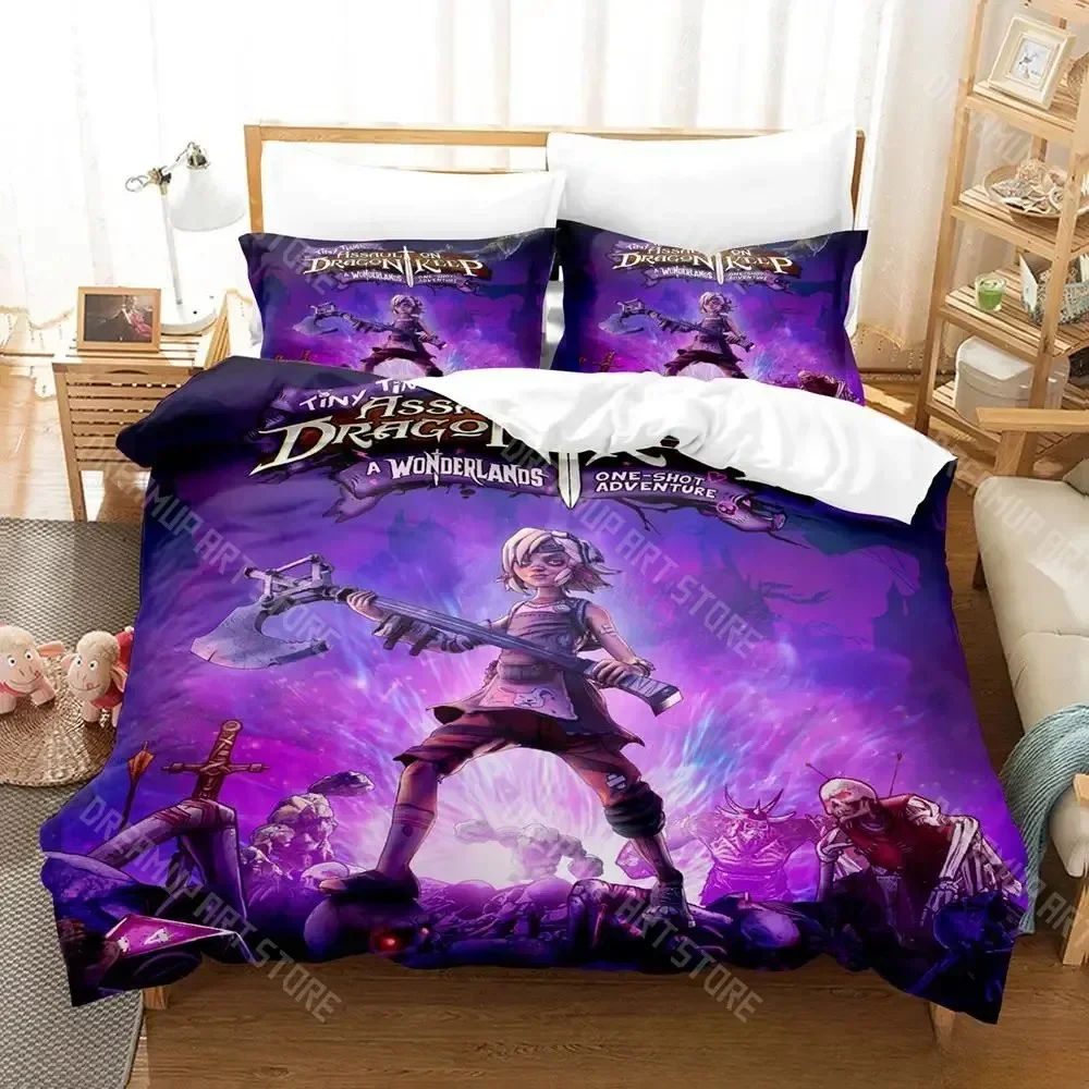 Exquisite 3D Print Tiny Tina's Wonderlands Game Bedding Set Single Twin Full Queen King Size Bed Set Adult Kid Bedroom Duvet Cov