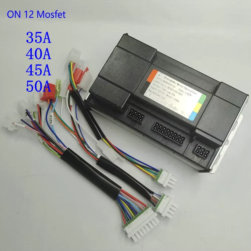 Sine Wave Controller 12MOSFET 48V60V72V35A-50A 1500W Electric for Bike Scooter Tricycle All Terrain Vehicle Snowmobile