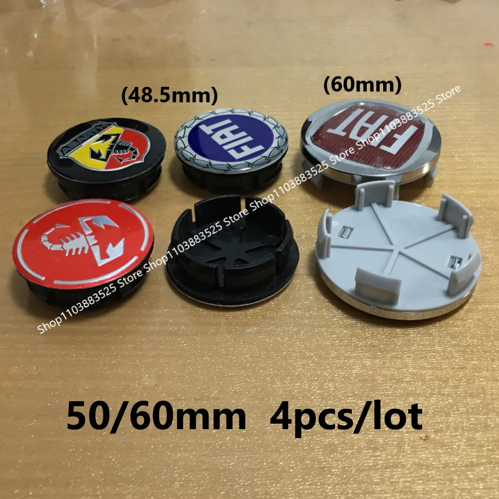 

4pcs 50/60mm Wheel Center Hub Caps for Fiat Multipla Punto Stilo Bravo Ducato Freemont Abarth Marea Car Hub Cap Accessories