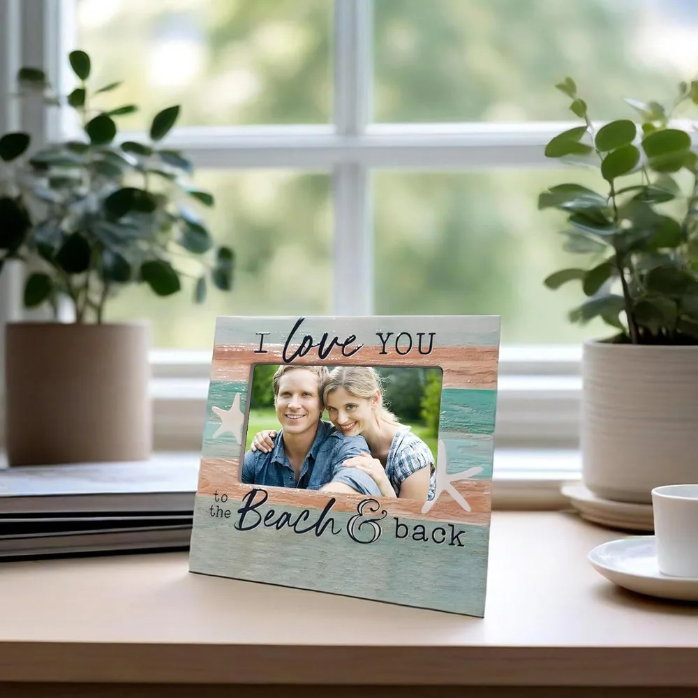 زوجين إطارات الصور 4x6 بحري موضوع الأسرة إطار الصورة عطلة إطار الصورة إطارات الشاطئ 4x6 بوصة عيد الحب #4