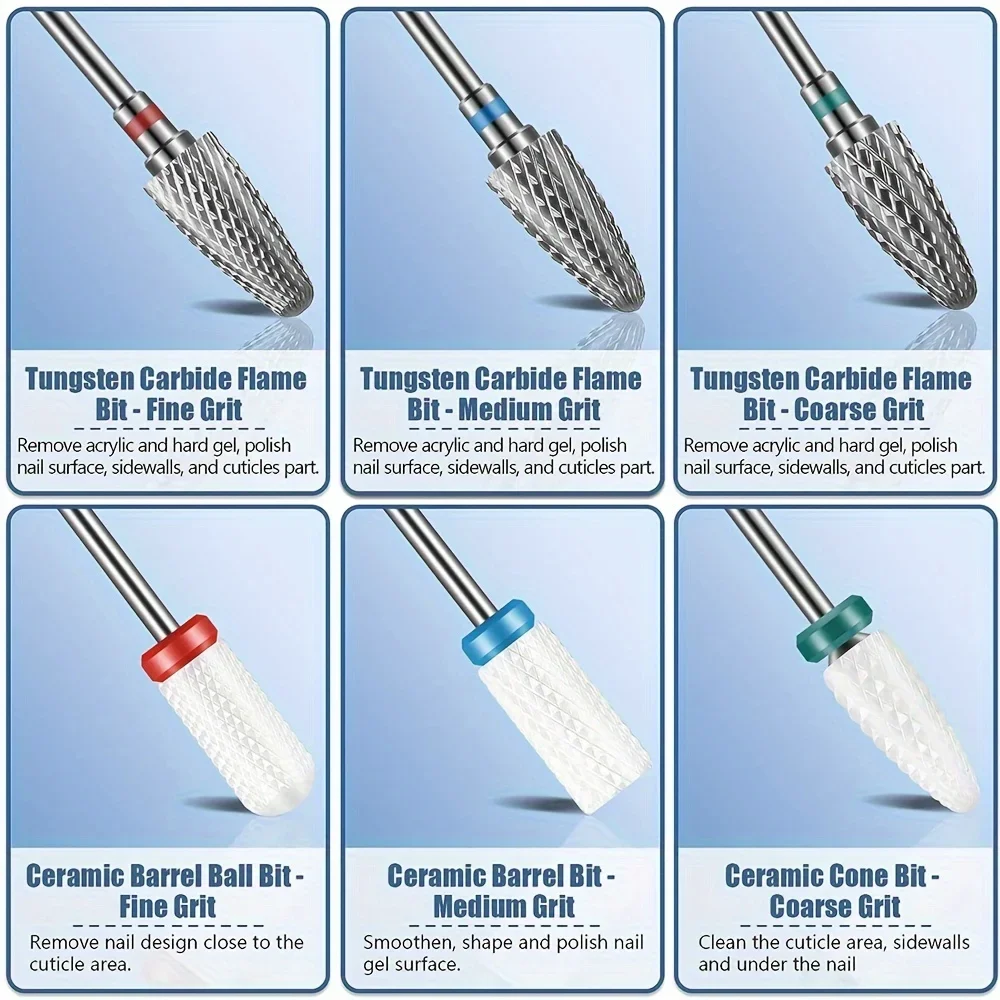 13 Teile/satz Nagel Polieren Bits, Nagel Bohrer Bits, Nagel Polieren Reinigung Pinsel, Pediküre Entferner Für Acryl Gel