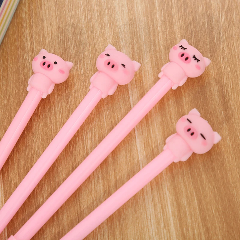 1 Piece Lytwtw's Kawaii Cute Pink Kawaii Pig Gel Pen Fashion School Office Supplies Students Gift Awards Accessories Stationery